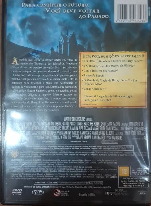 Dvd duplo Harry Potter e o enigma do Principe - Foto 2
