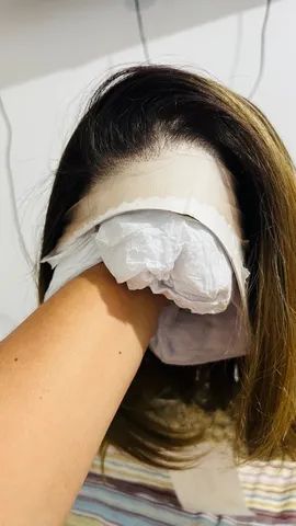 Lace hd com mechas loiras nova zerada com tela - Foto 2