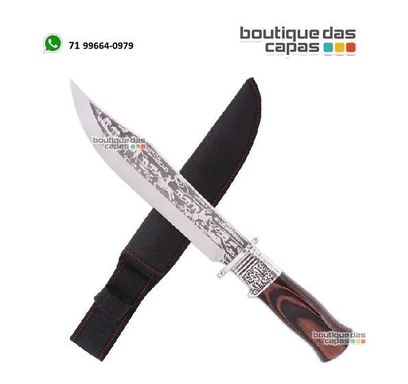 Faca churrasco caça e pesca Esportiva 7" em Aço Inox BW7239 - compr. total 36 cm - Foto 3