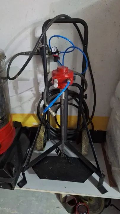 Máquina misturadora de tinta pneumática TECNHOSPLAY testada 100% 20 litros com carrinho - Foto 3