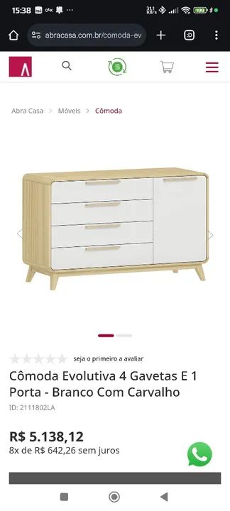 Kit com berço e cômoda evolutivo  - Foto 3