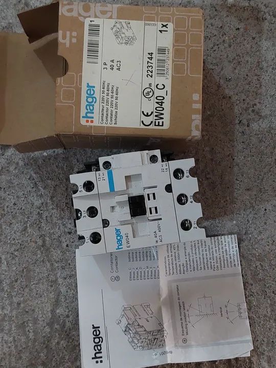 Contactor 40A Hager Ew040C 220v 3P - AC3