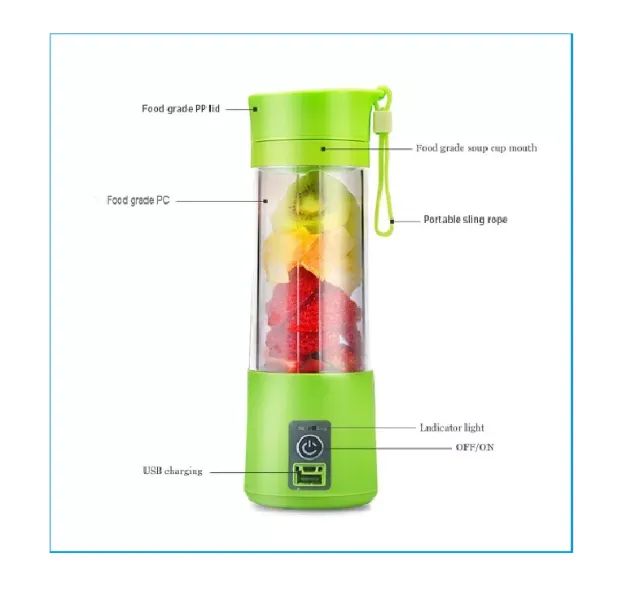 Mini Liquidificador Portátil, Bateria recarregável, com 4 lâminas - Foto 5