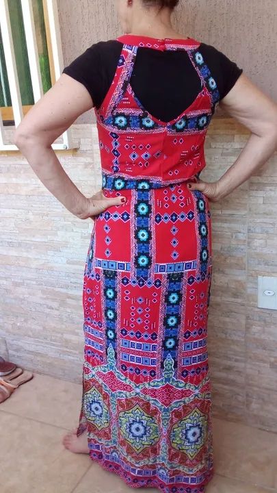 Vestido M longo estampado  - Foto 3