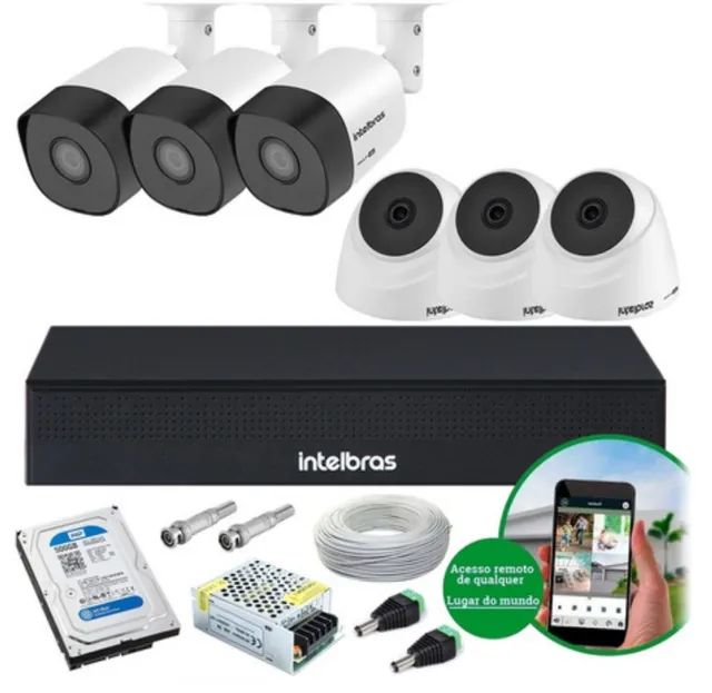 Câmeras de segurança INTELBRAS instalado.