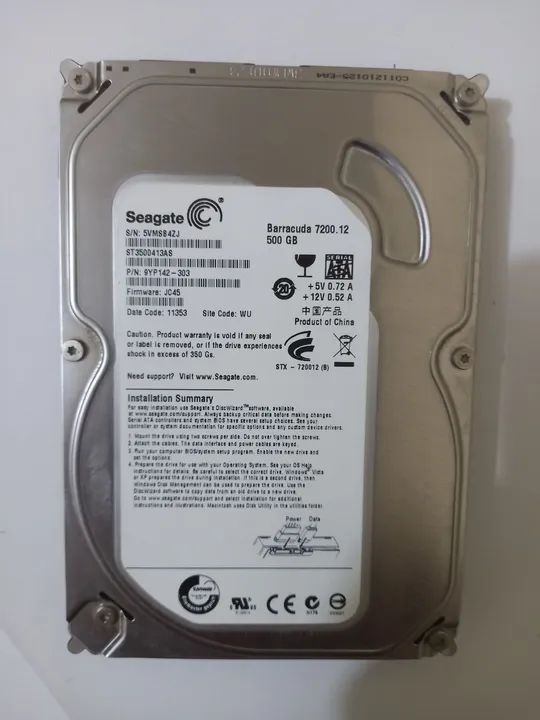 HD Seagate Barracuda 7200.12 500GB