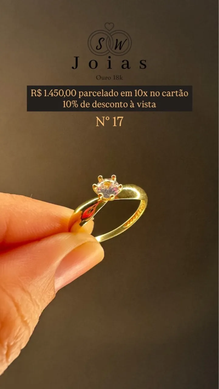 Anel em ouro 18k