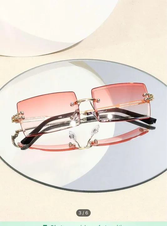 Óculos de sol quadrado feminino rosa