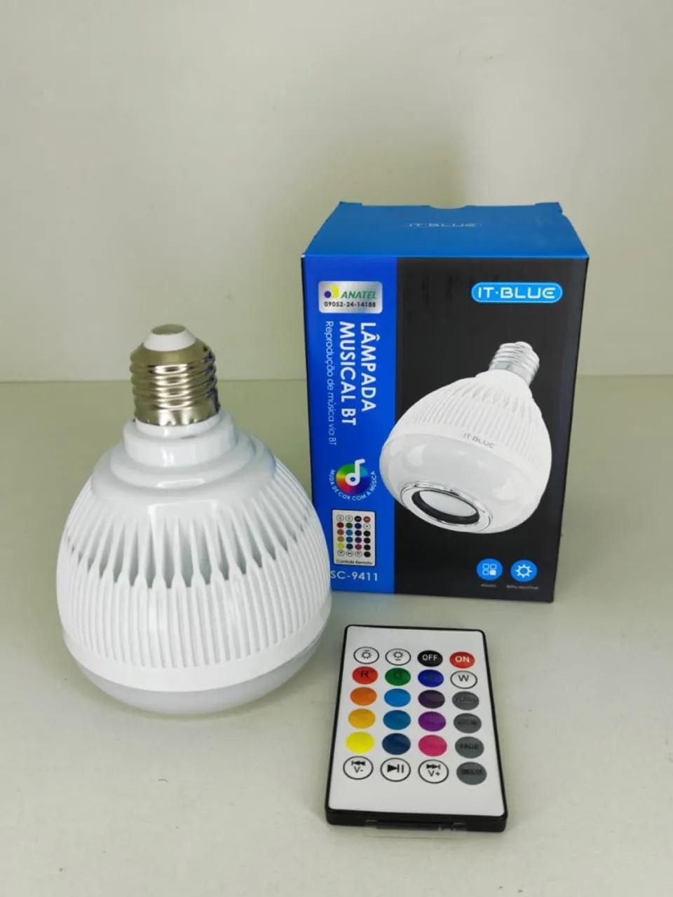 Lâmpada Musical Bluetooth LED RGB IT-BLUE