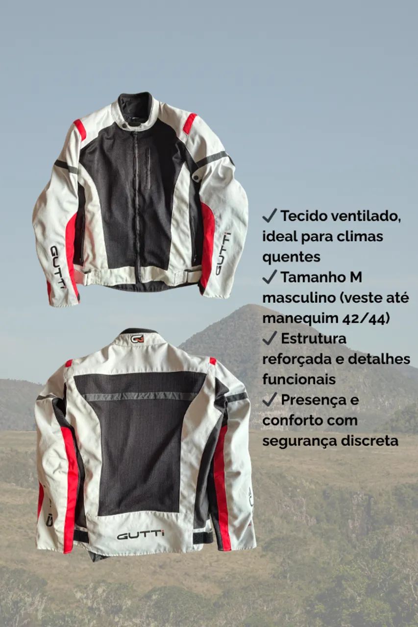 Jaqueta GUTTI G410 - Estilo Racing (TAM. M) - Ventilada e leve, ideal para viagens curtas. - Foto 2