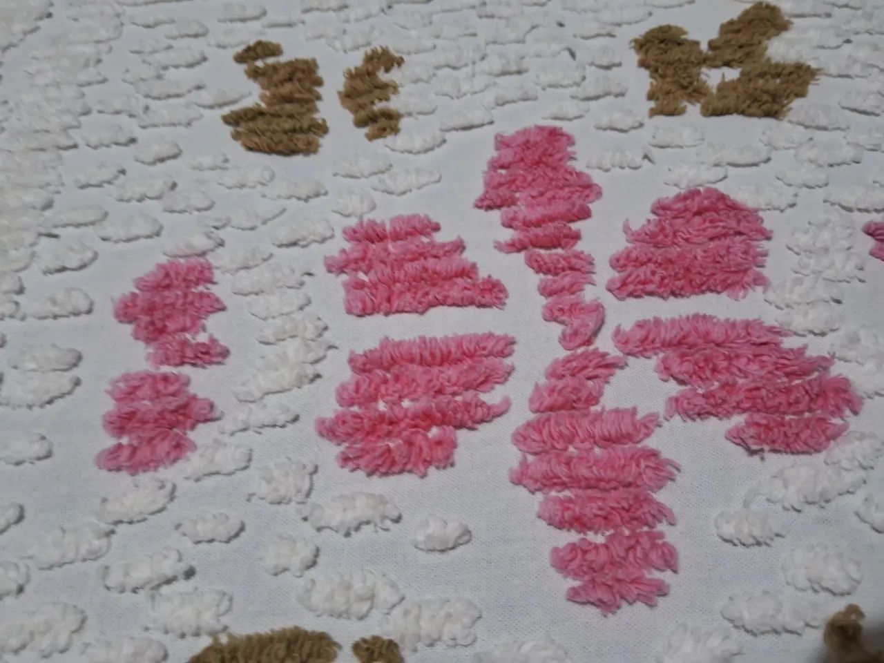 Colcha de chenille Madrigal antiga anos 80 - Foto 4