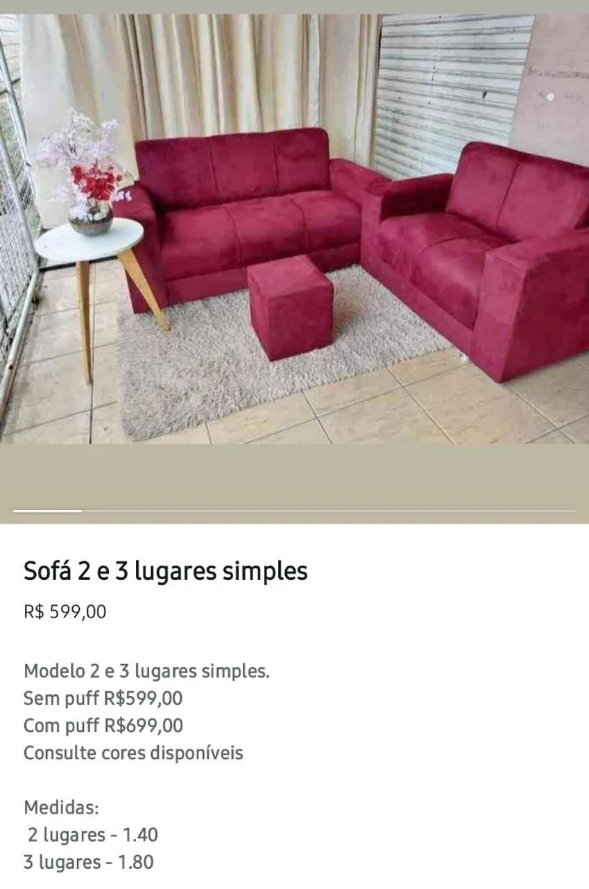 Sofa 2 e lugares Black friday 