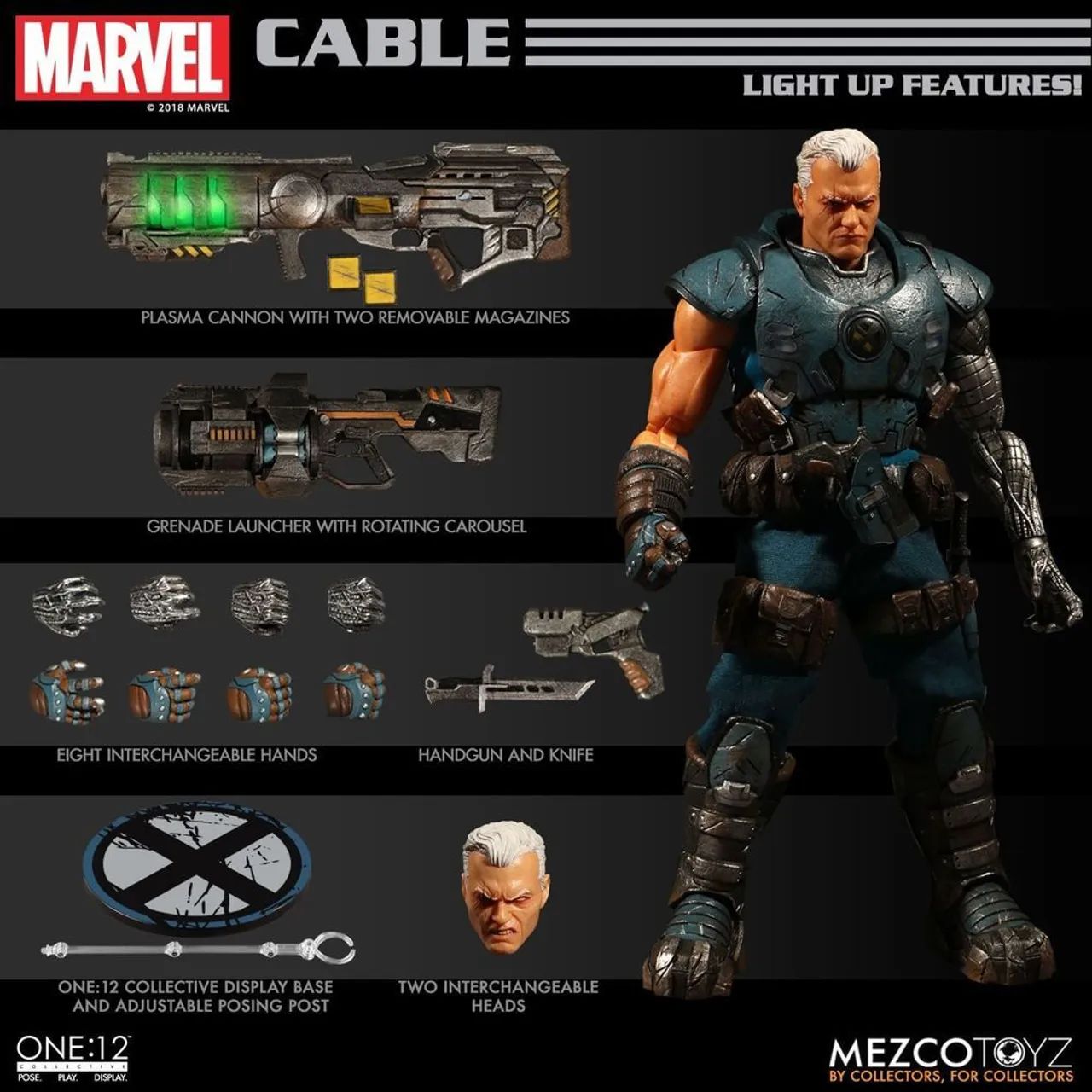 Mezco Toyz One:12 Collective X-men Cable Marvel - Hobbies e