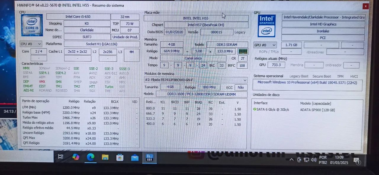 Kit i5-650 + Placa Mãe + 4GB. - Foto 4