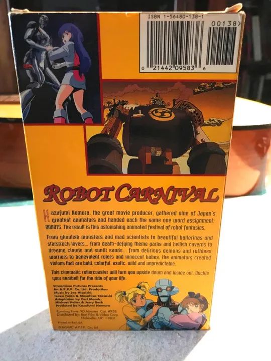 Fita Vhs Robot Carnival Anime Katsuhiro Otomo  - Foto 2