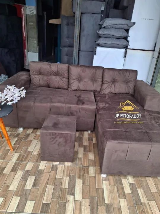 SOFÁ CHEISSE 3 LUGARES ENTREGA GRÁTIS  - Foto 3