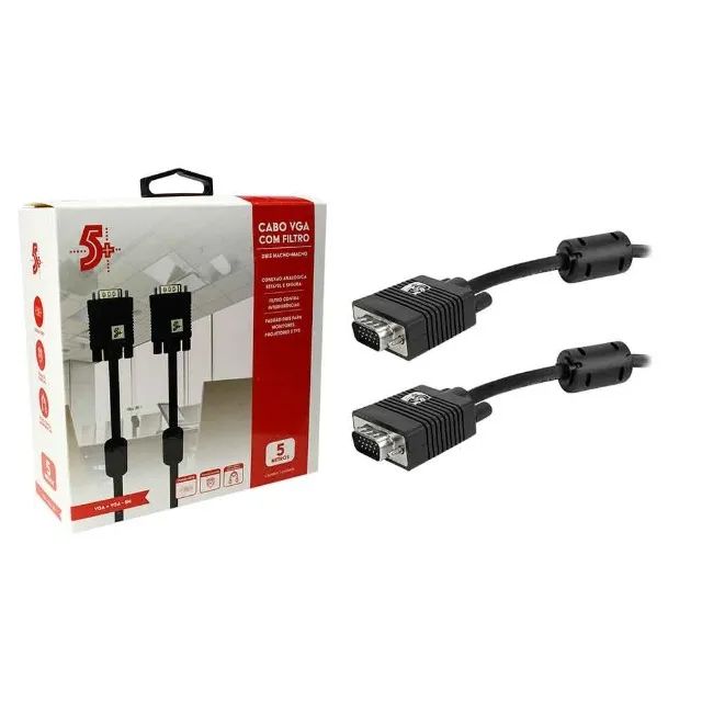 Cabo Vga Com Filtro Macho + Macho 2m e 5m - 5+ (Entrega Grátis) - Foto 2