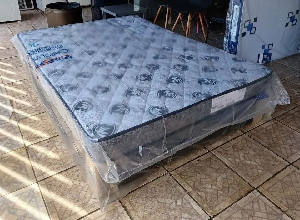 Cama Box Novo + Colchão Casal Apolo Spuma D28 Novo + Entrega grátis em Sorocaba