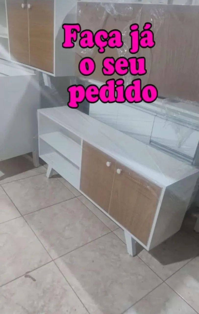 Rack para TV com design moderno 130x65x30 até 55" - Foto 2