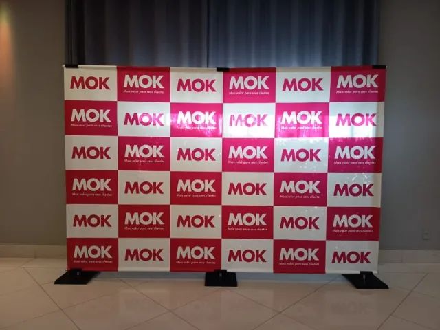 Painel Backdrop de Aluminio + Lona com Impressão Digital 240cm x 200cm