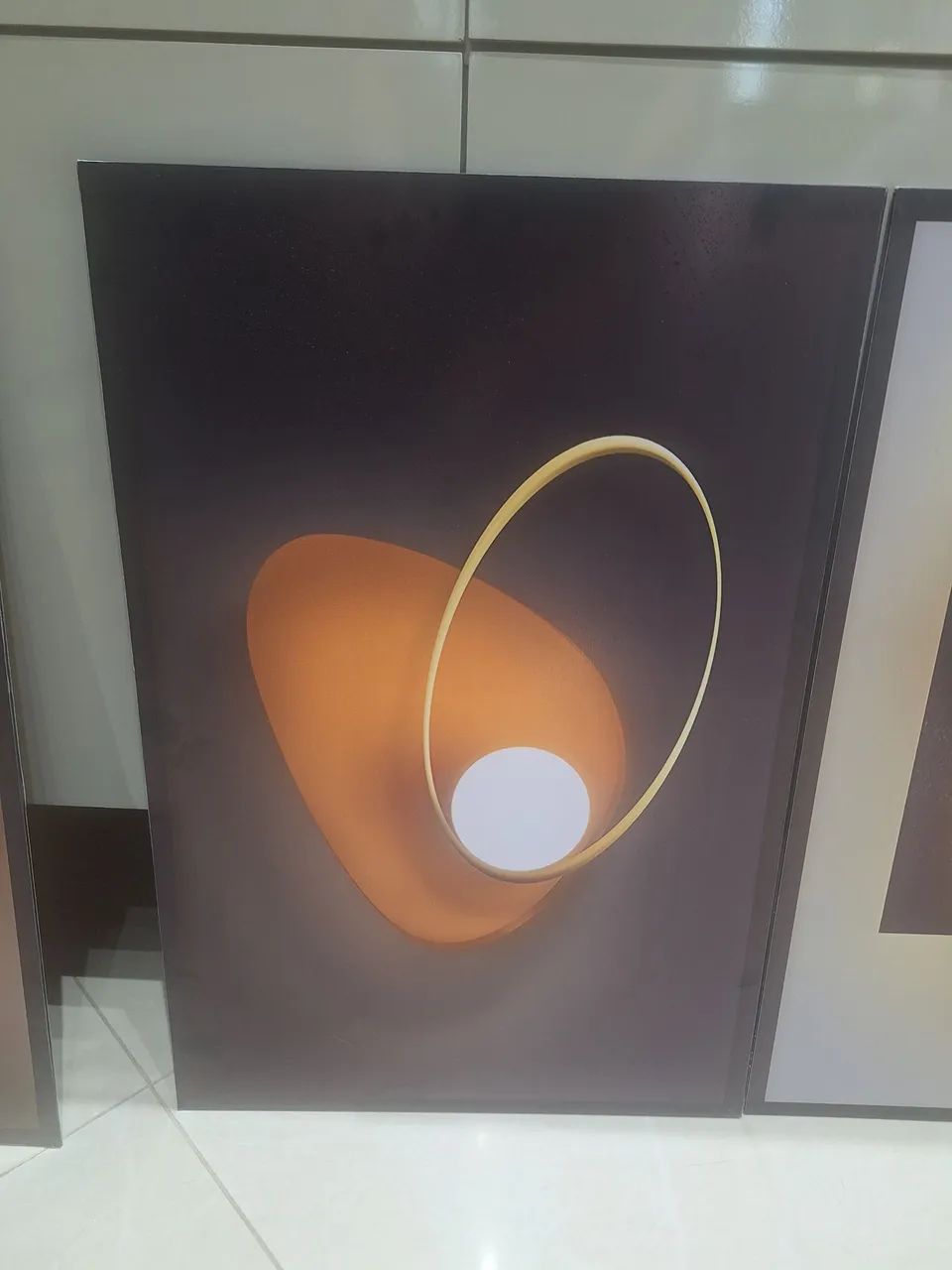Quadro adesivas com pintura abstrata 40cm x 60cm  - Foto 3