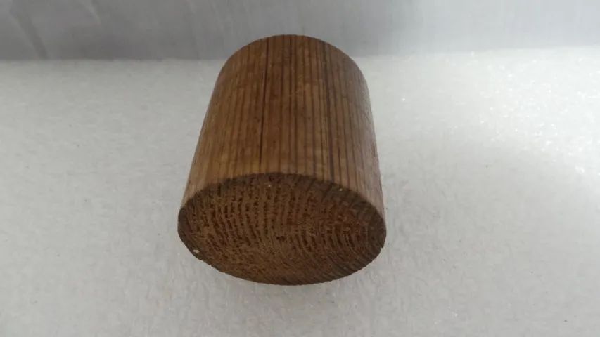 Peso antigo em madeira de pinho de riga estilo para balança lindo e raro!! - Foto 5