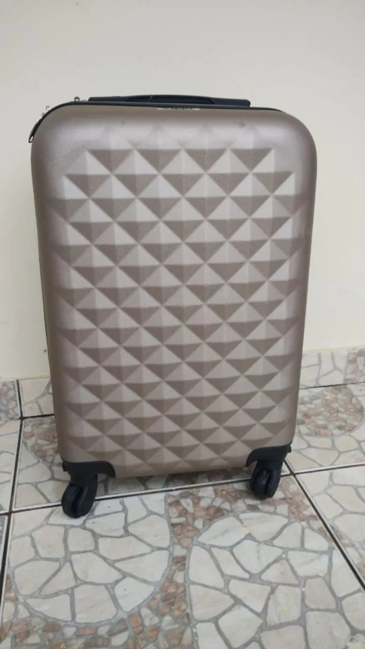 Mala de Viagem Pequena Bege 10kg - Foto 2