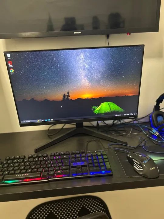 Monitor Gamer Samsung 24" FHD 75Hz HDMI VGA Freesync Preto Série T350 110/220V - Foto 2