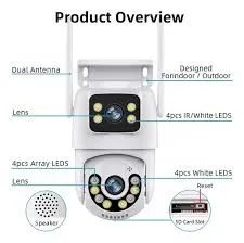 Câmera filmadora De Segurança com Lente visor Duplo vigilância digital - Foto 5