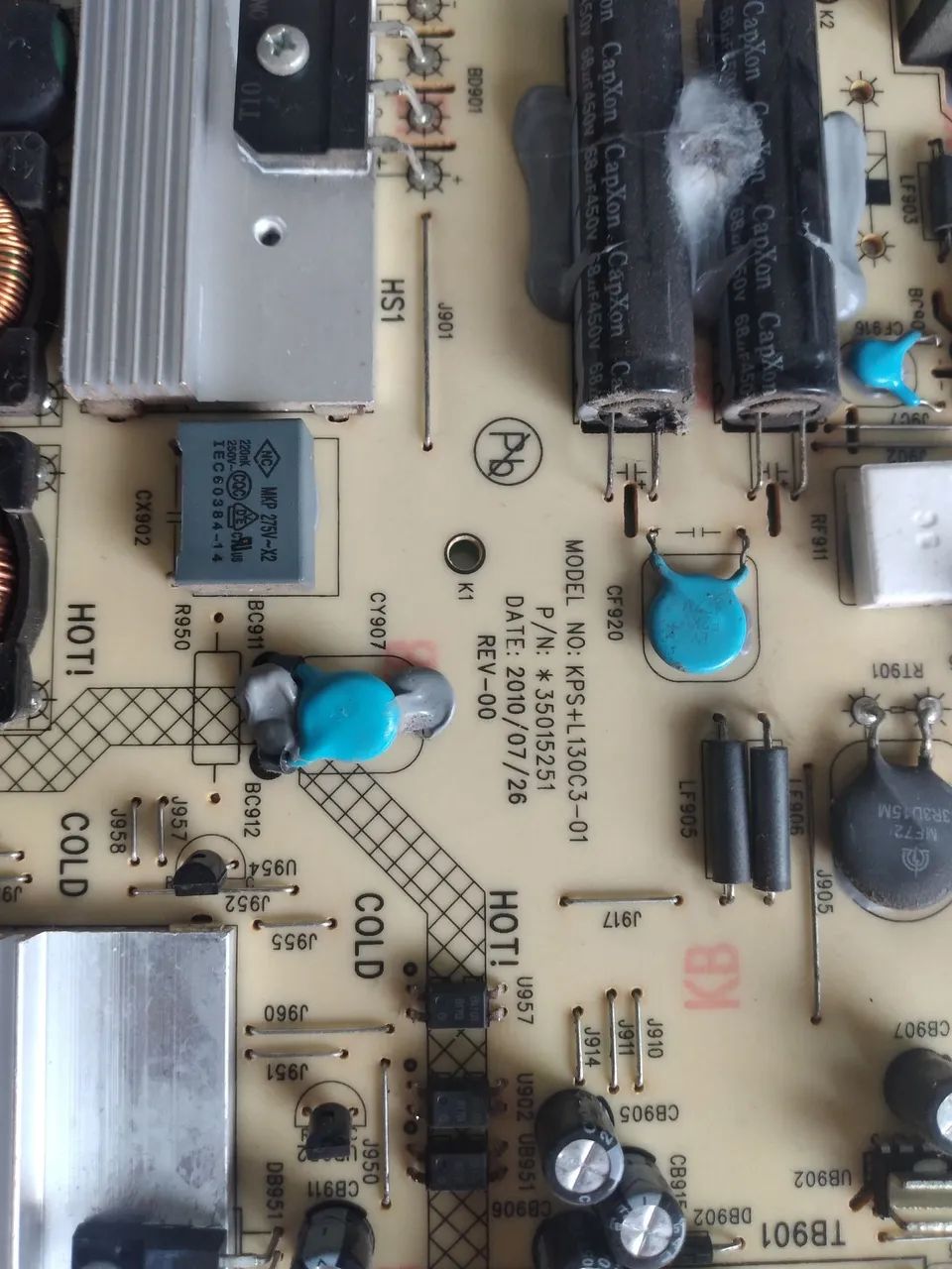 Placa fonte da TV semp Toshiba tsi le3250(a)wda kps+l130c3-01 funcionando  - Foto 2