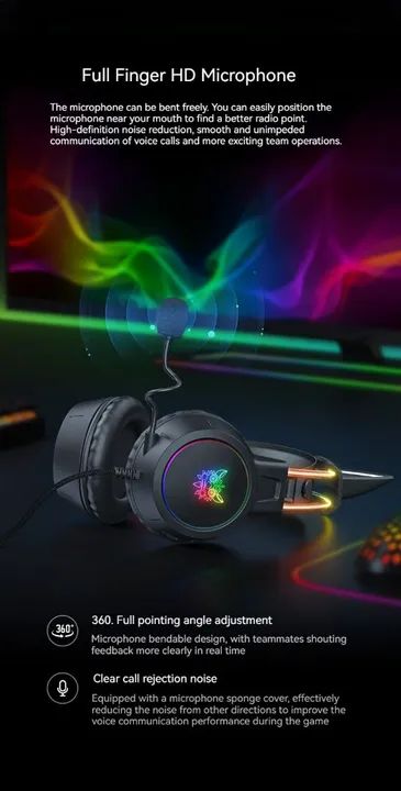 Kit Gamer Completo ONIKUMA - Teclado, Mouse, Headset RGB - Foto 5