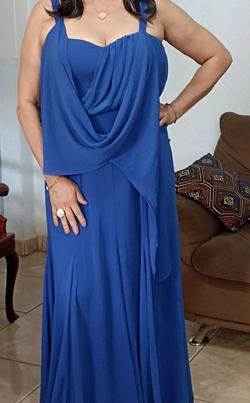 Vestido de festa Azul Elegante