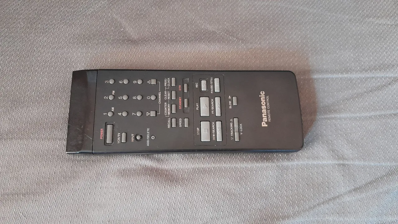 Controle remoto Panasonic para vídeo cassete