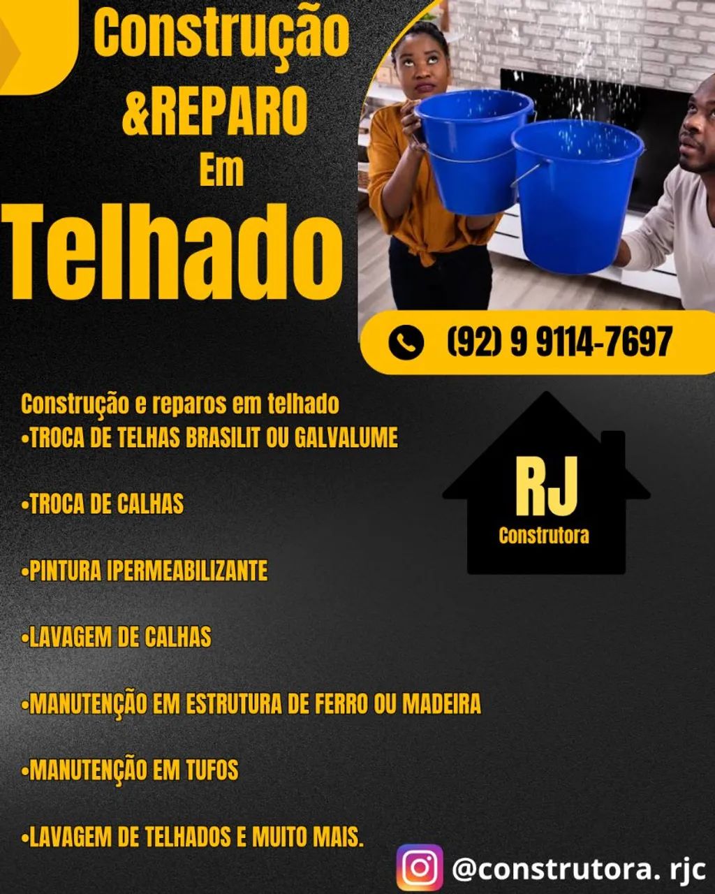 Construção e reparos de telhado 