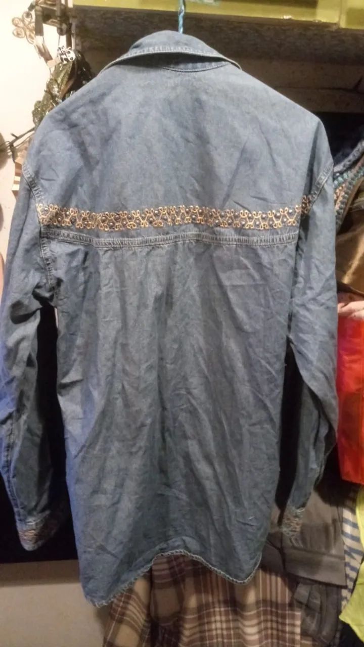 Casaco Jeans com bordado - Foto 5