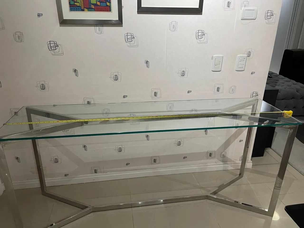 APARADOR INOX é VIDRO