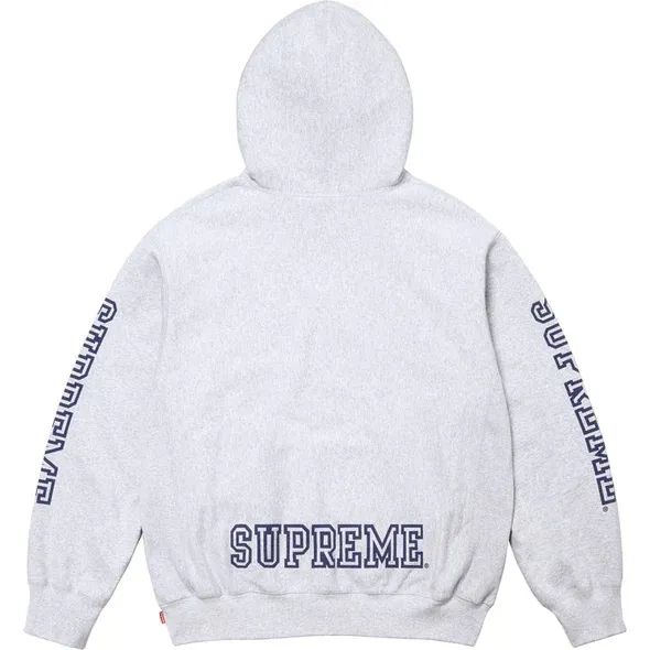 Supreme Moletom Collegiate Sleeve Ash Grey
