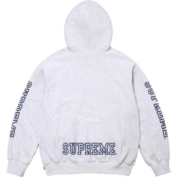 Supreme Moletom Collegiate Sleeve Ash Grey