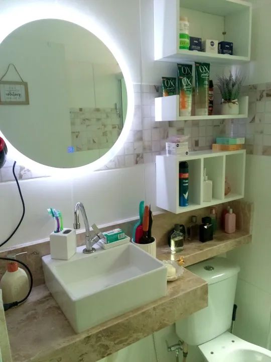 Espelho com luz de led