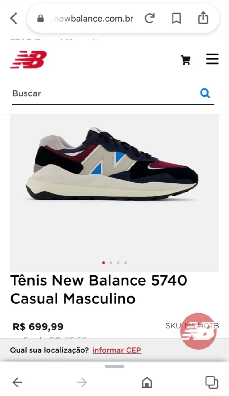 Tênis New Balance 5740 Masculino