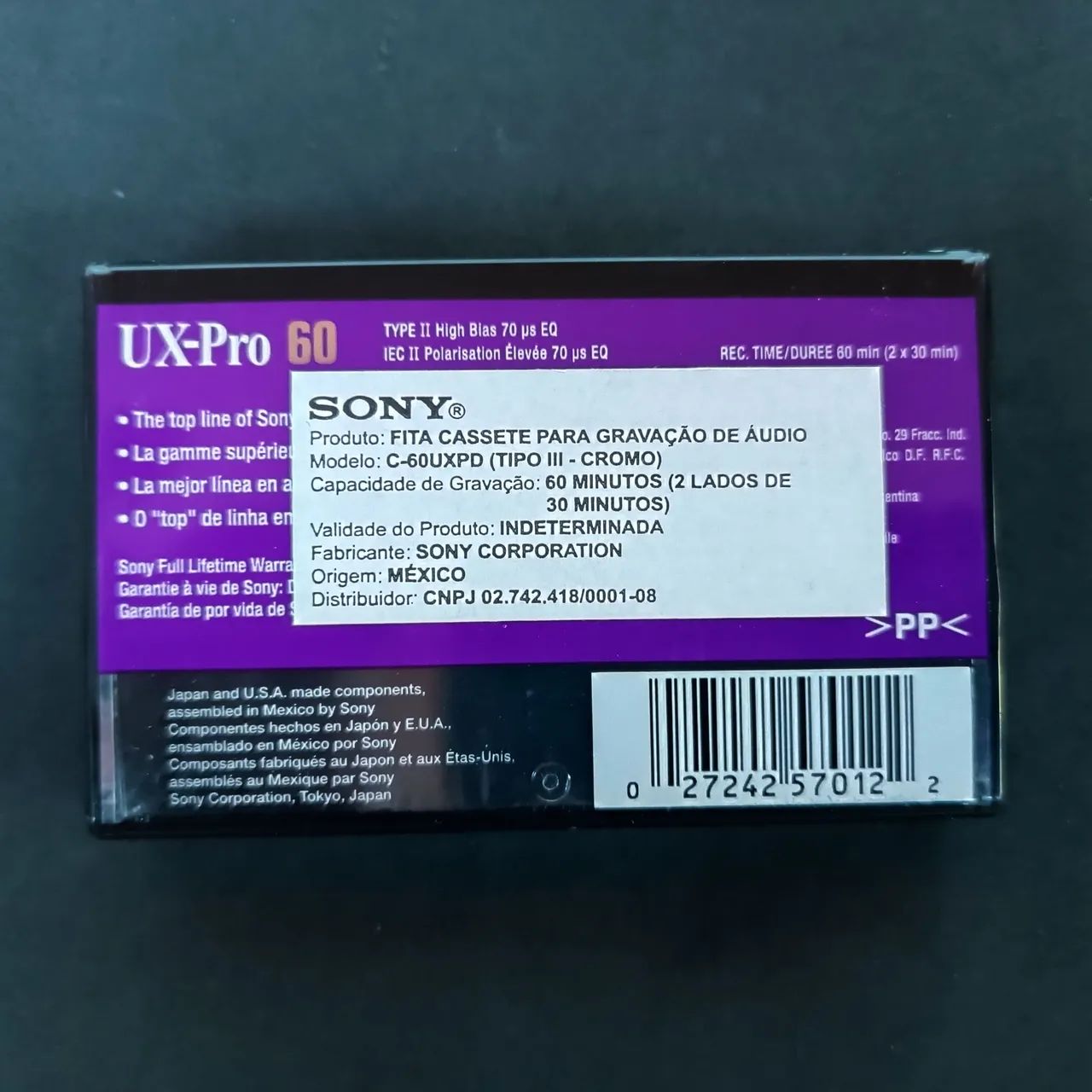 Fita Cassete Sony UX-PRO 60 - Nova! - Foto 2