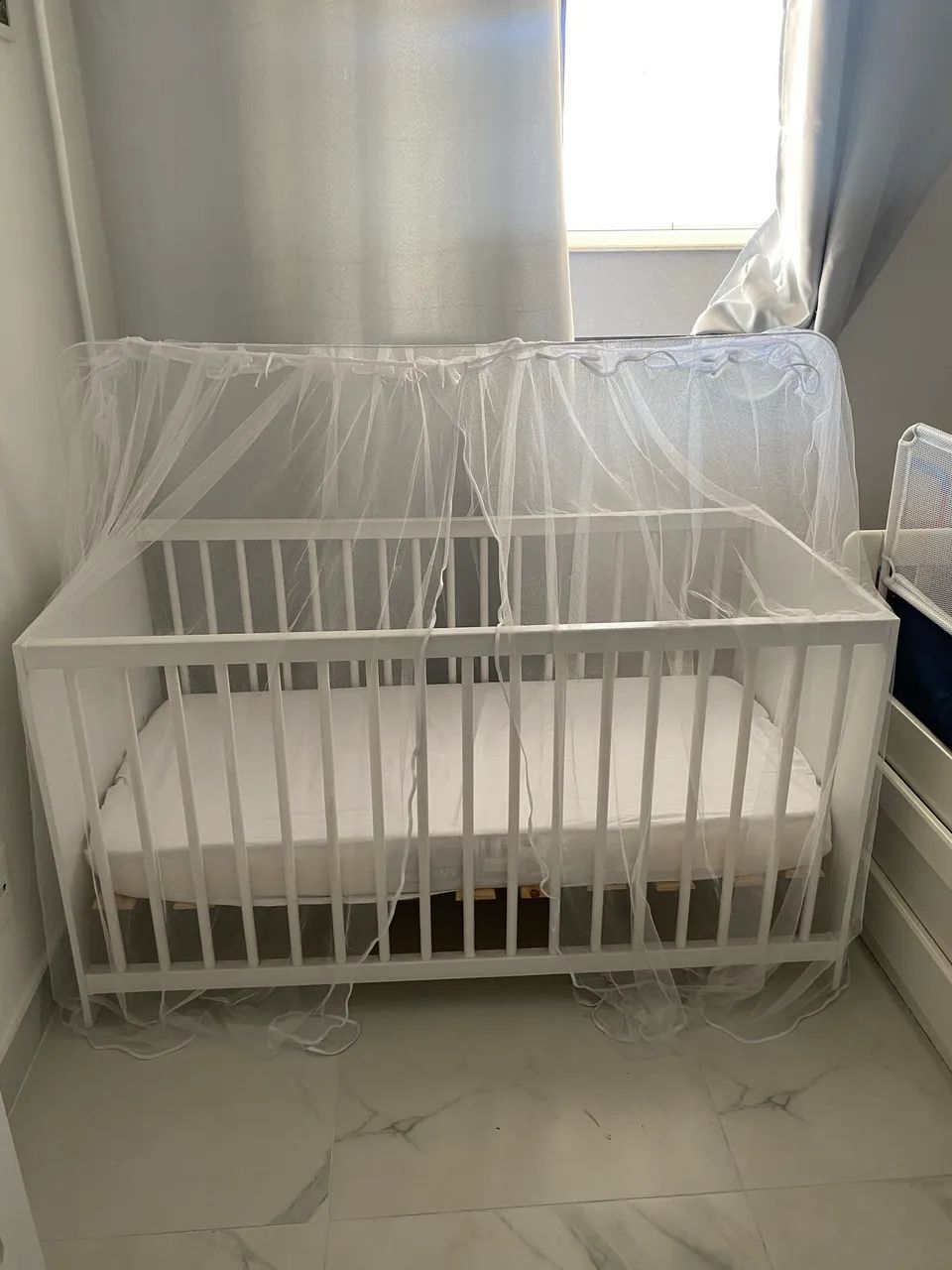 Berço de bebê novo branco  - Foto 4