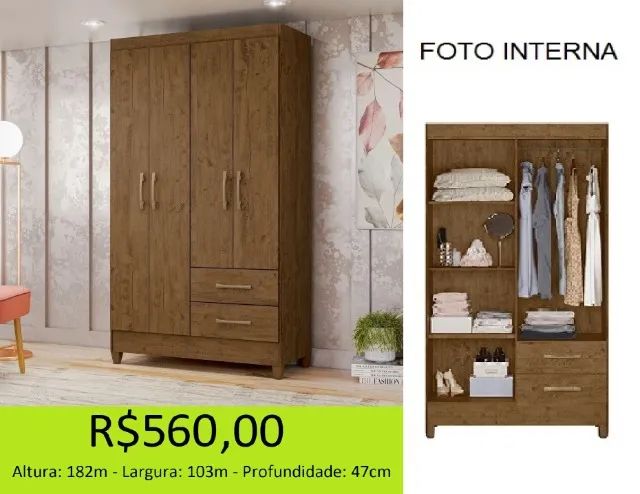 Roupeiro solteiro 