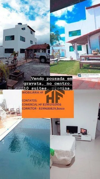 Pousada à venda, localizada em Gravatá, Pernambuco.