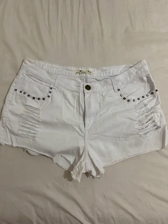 Short jeans branca