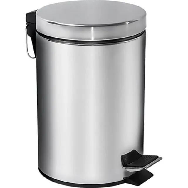 Lixeira Inox Com Pedal 30 Litros + Lixeira de banheiro 5 L - Foto 2