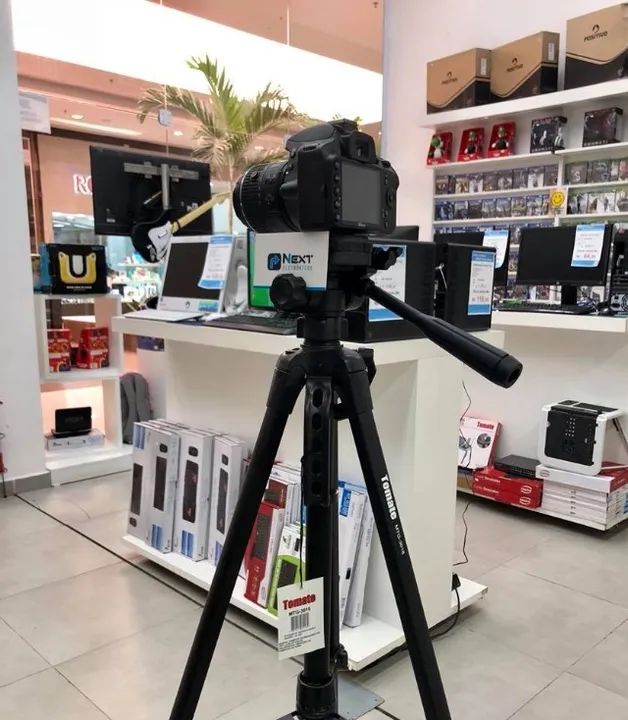 Tripé Profissional Camera, Celular 1,70mt, Mtg 3016 Tomate