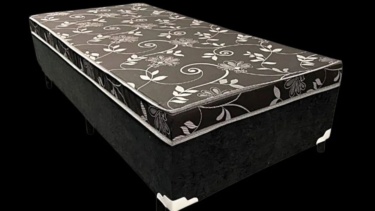 Cama box conjugada com 5 cm de espuma