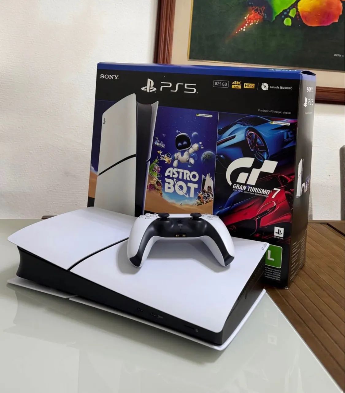 Ps5 slim com caixa e nota  - Foto 2