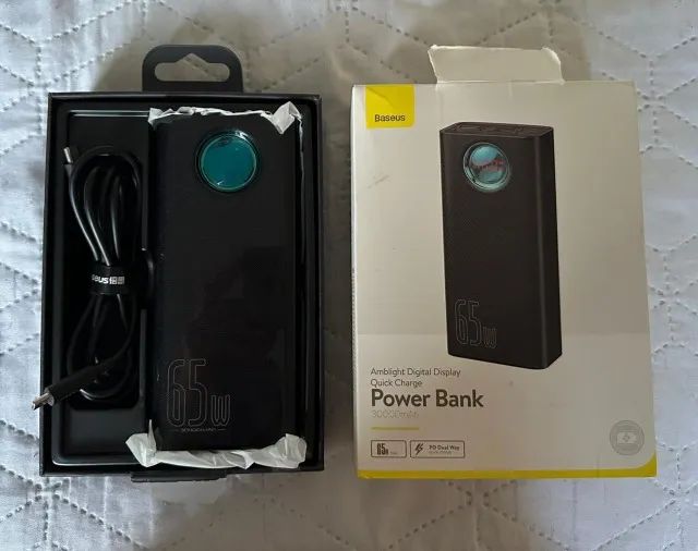 Power Bank Baseus 30.000mah 65w Turbo Com Display Digital